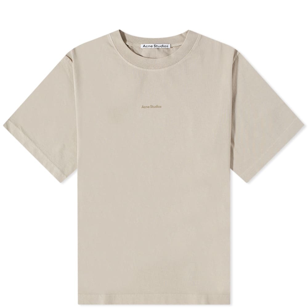 Acne Studios Men's Extorr Stamp Logo T-Shirt in Oyster Grey