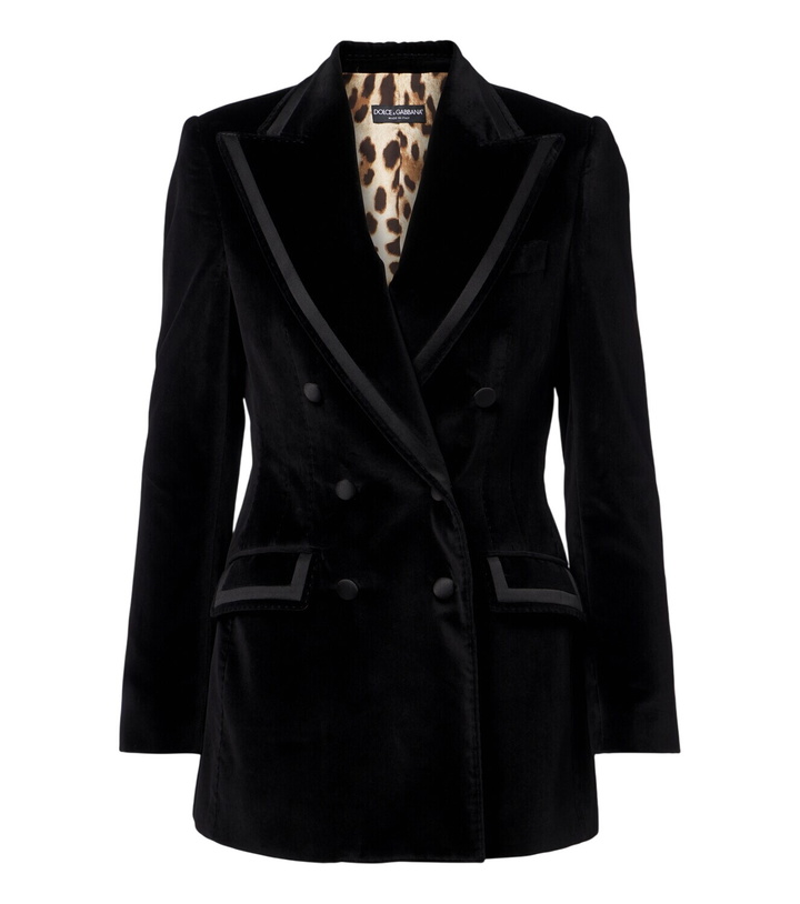 Photo: Dolce&Gabbana Cotton and silk-blend velvet blazer