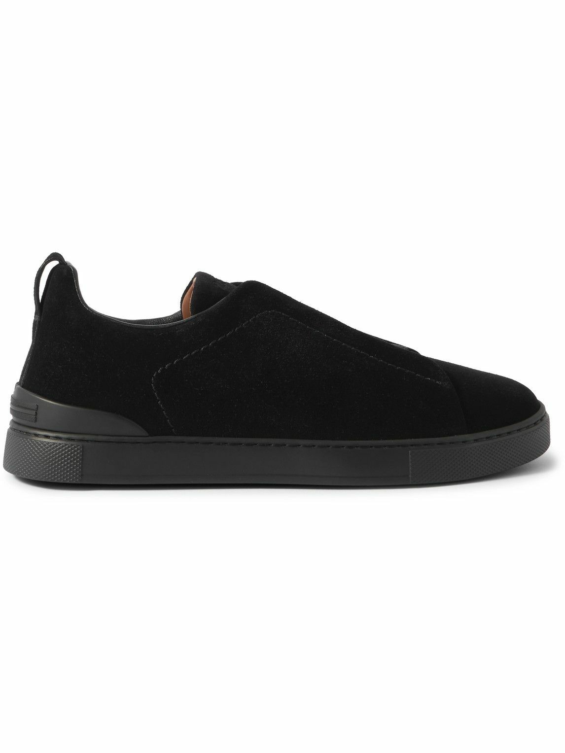 【Zegna】 Triple Stitchスエード slip-onスニーカー ZEGNA Triple Stitch™ Suede Slip-On Sneakers for Men | MR PORTER