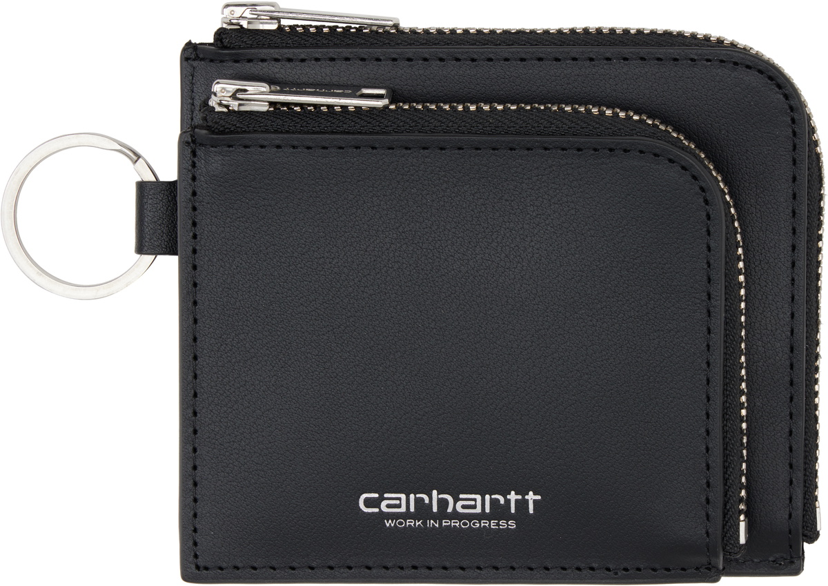 Carhartt Work In Progress Black Double Vegas Zip Wallet