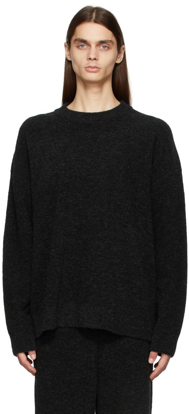 Photo: LE17SEPTEMBRE Black Bouclé Knit Pullover