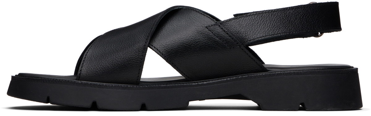 KLEMAN Black Ilot Oak Sandals