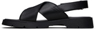 KLEMAN Black Ilot Oak Sandals