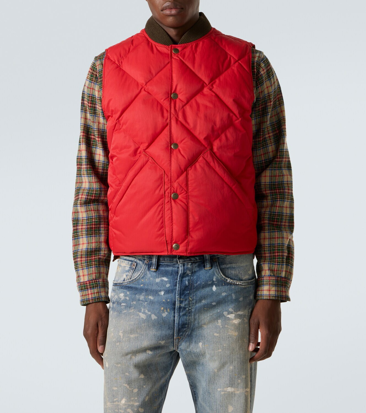 RRL Quilted twill vest
