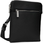 BOSS Black Leather Embossed Logo Envelope Pouch