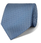 CHARVET - 8.5cm Silk-Jacquard Tie - Blue