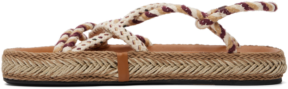 Isabel Marant Beige & Purple Kitza Sandals