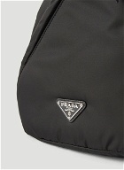 Recycled-Nylon One Shoulder Backpack in Black