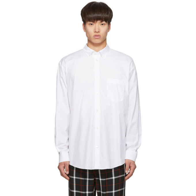 Photo: Balenciaga White Normal Fit Shirt