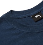 Stüssy - Printed Cotton-Jersey T-Shirt - Blue