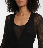 Saint Laurent - Patterned semi-sheer cardigan