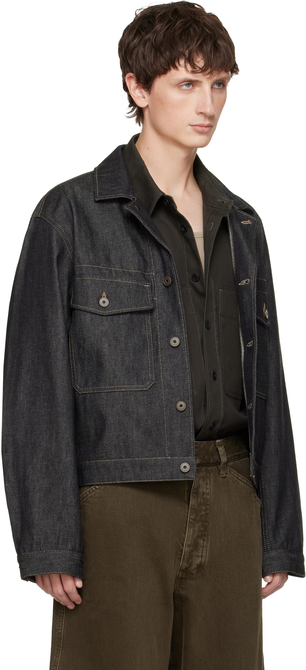 LEMAIRE Navy Trucker Denim Jacket