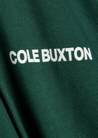 Cole Buxton Sportswear Hooded Printed Cotton Sweatshirt Green