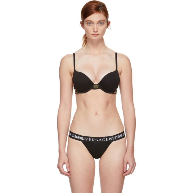 Photo: Versace Underwear Black Medusa Push-Up Bra