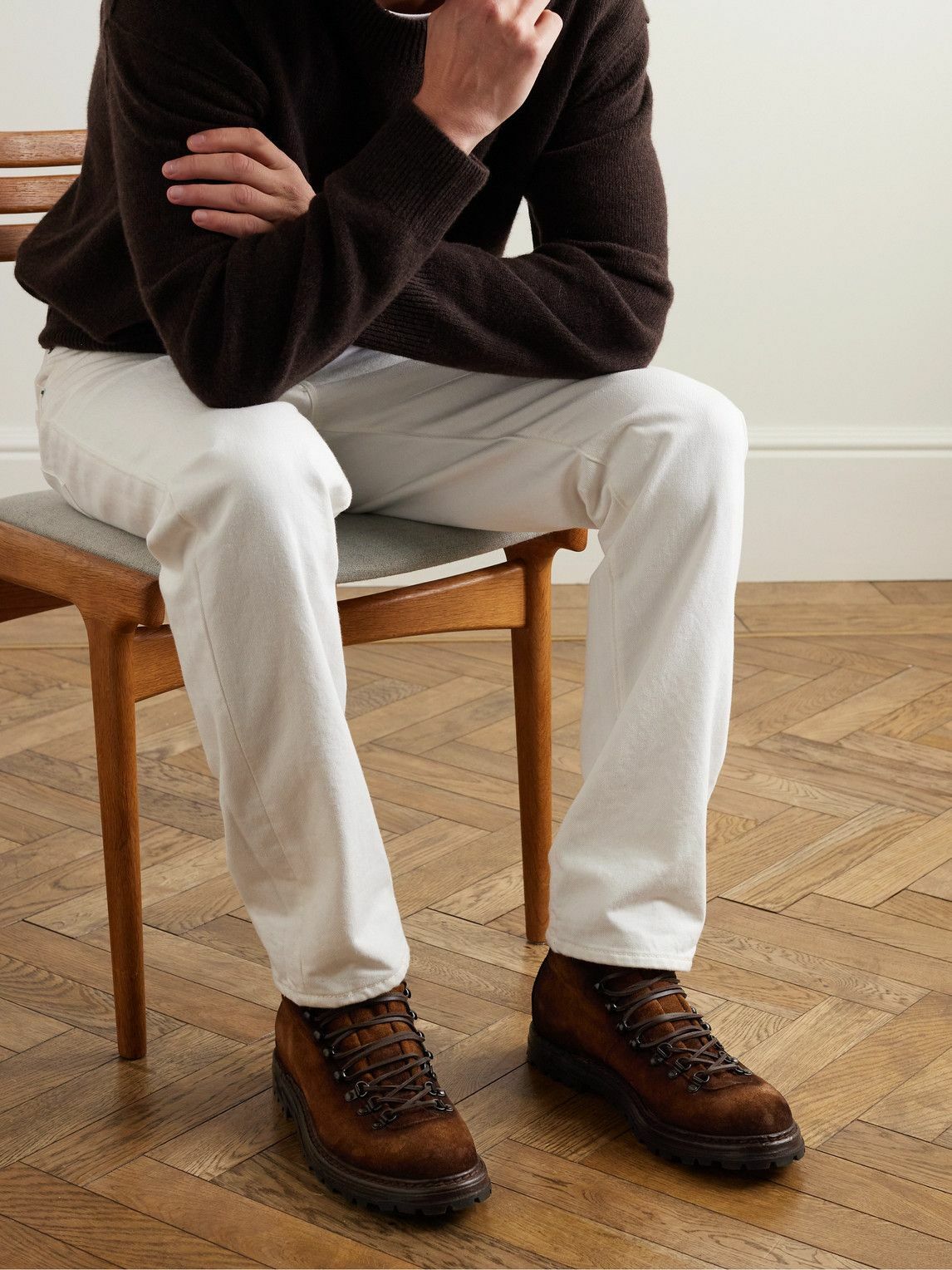 Officine Creative Artik Suede Lace-Up Boots Brown Officine