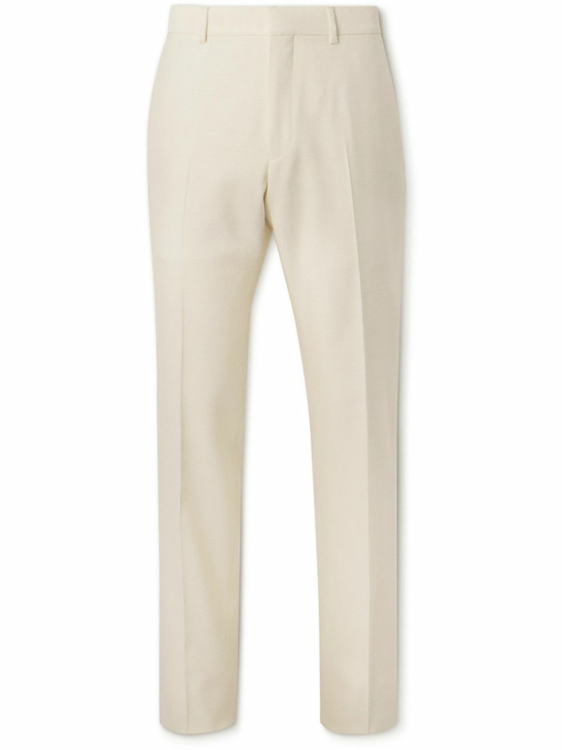 Photo: TOM FORD - Cooper Straight-Leg Silk, Wool and Mohair-Blend Suit Trousers - Neutrals
