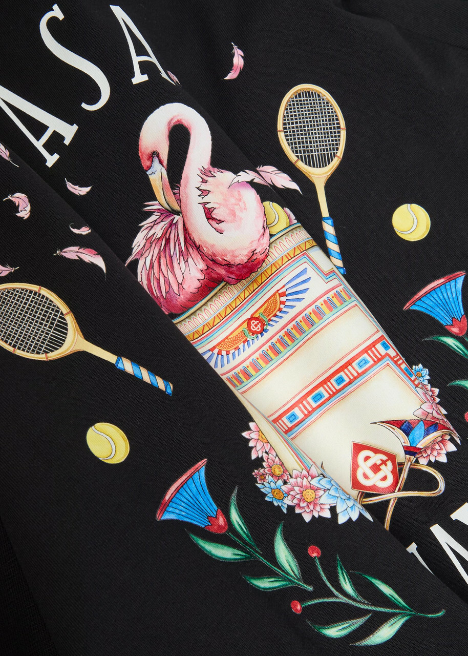 Casablanca Casaway Printed Cotton T-shirt Black