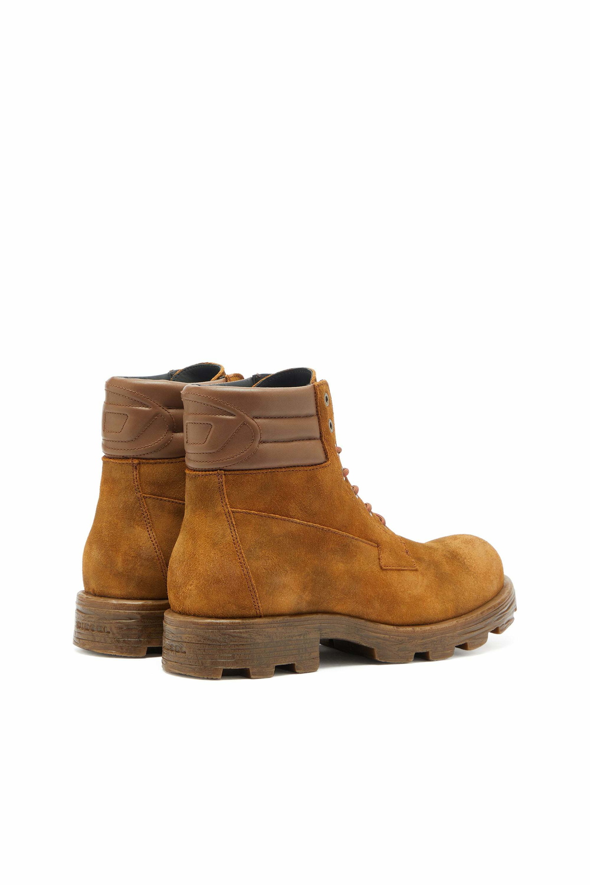 Diesel D-Hammer - Combat boots in suede and leather - Boots Mens in Brown