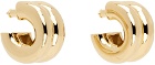 Numbering Gold Double Hoop Earrings