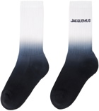Jacquemus White & Navy Les Classiques 'Les chaussettes Moisson' Socks