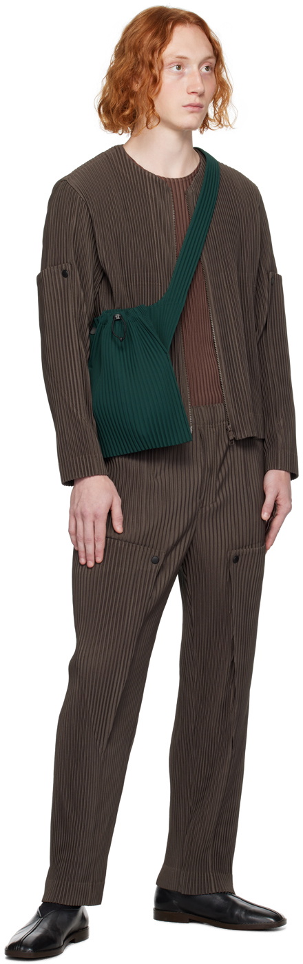HOMME PLISSÉ ISSEY MIYAKE Brown Unfold Trousers 
