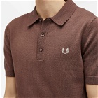 Fred Perry Men's Classic Knit Polo Shirt in Carrington Brick