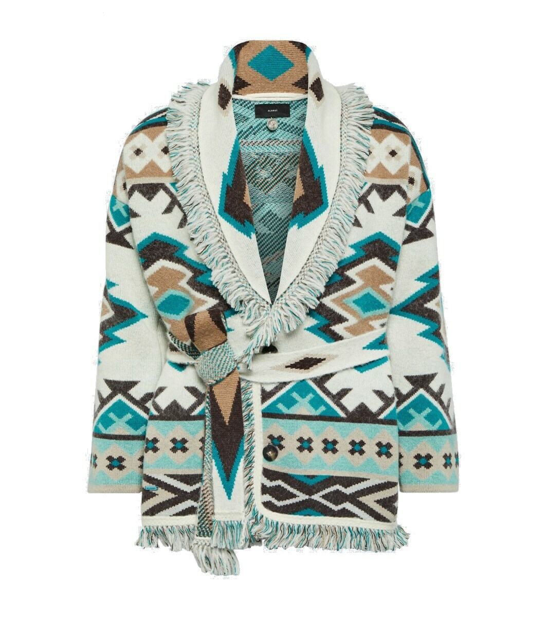 Photo: Alanui Icon jacquard cashmere-blend cardigan
