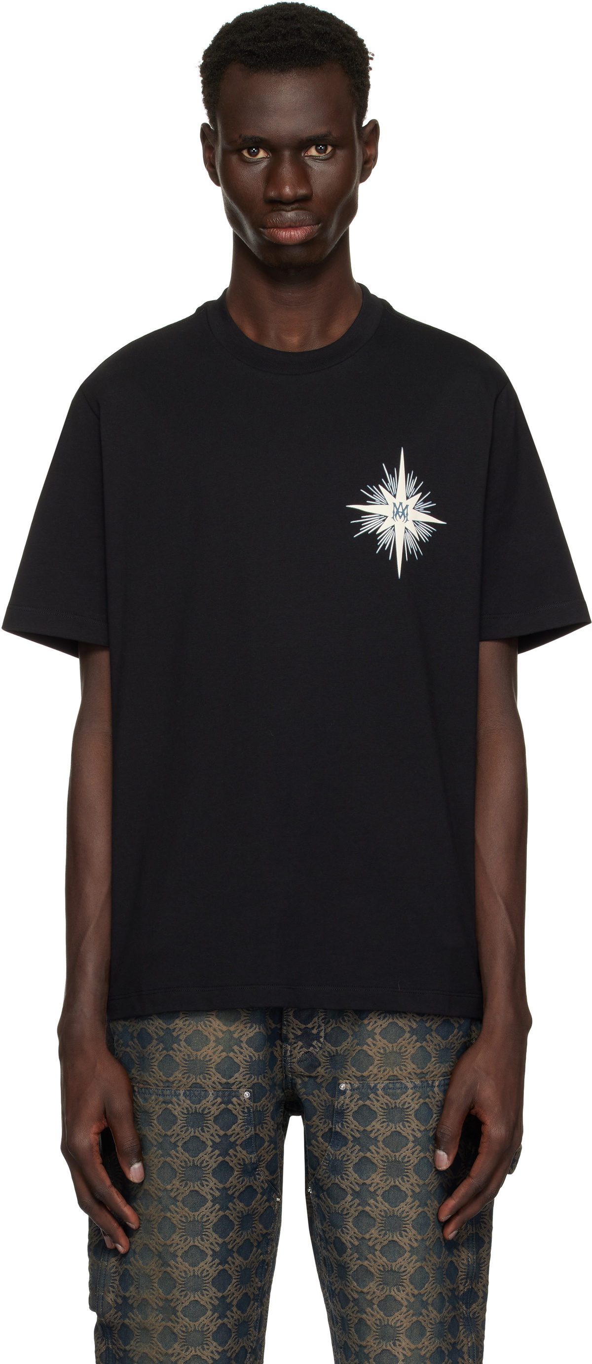 AMIRI Black 'Amiri' Starburst T-shirt Amiri
