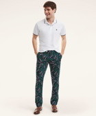 Brooks Brothers Men's Milano Slim-Fit Tennis Print Pants | Navy