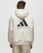 Adidas Basketball Hoodie White - Mens - Hoodies