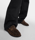 Saint Laurent Le Loafer suede penny loafers