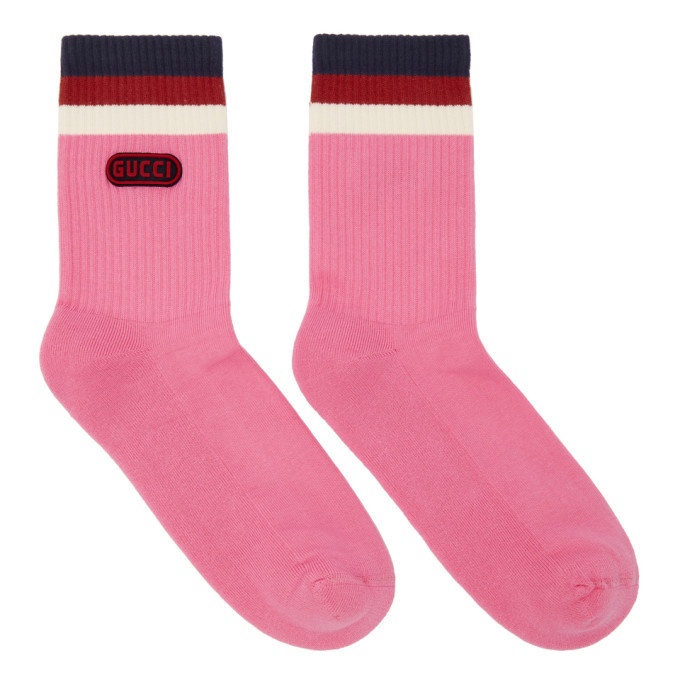 Photo: Gucci Pink Logo Socks
