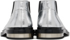 Jil Sander Silver Ankle Chelsea Boots