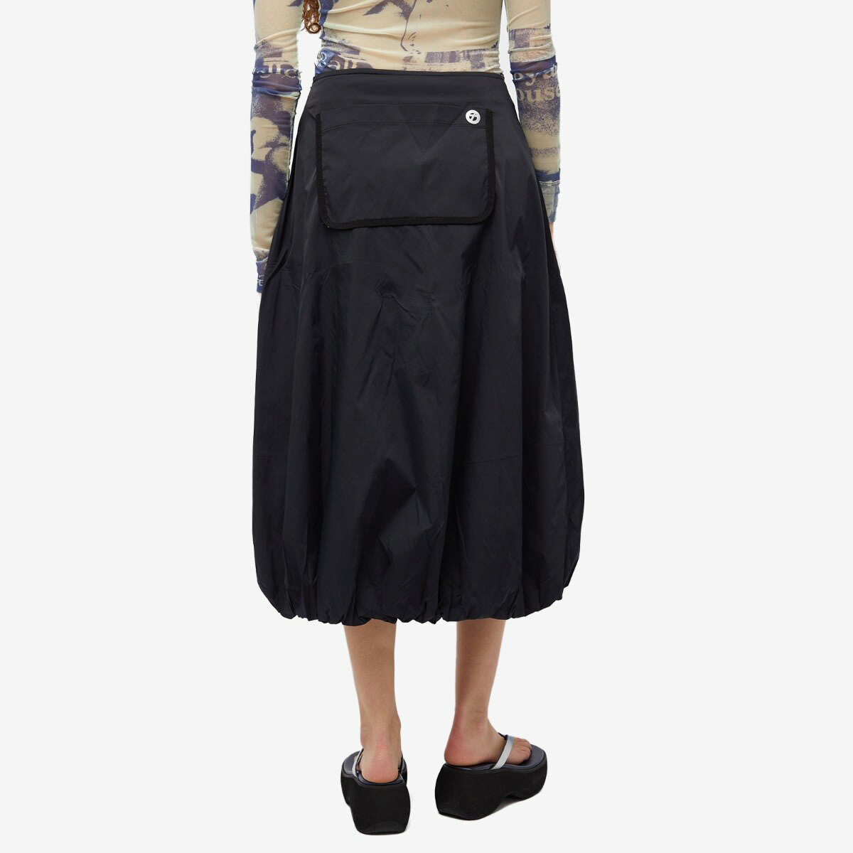 ☆送料・関税込☆TheOpen Product★NYLON STRING SKIRT★ The Open Product Women's Nylon String Skirt in Black Navy