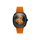 Nubeo Tri-Star Orbit Orange Dial Mens Watch NB-6116-07