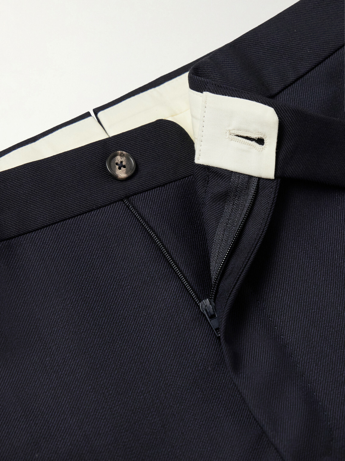 De Petrillo - Tapered Virgin Wool Suit Trousers - Blue