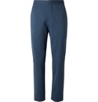 Ermenegildo Zegna - Slim-Fit Wool-Blend Seersucker Suit Trousers - Blue