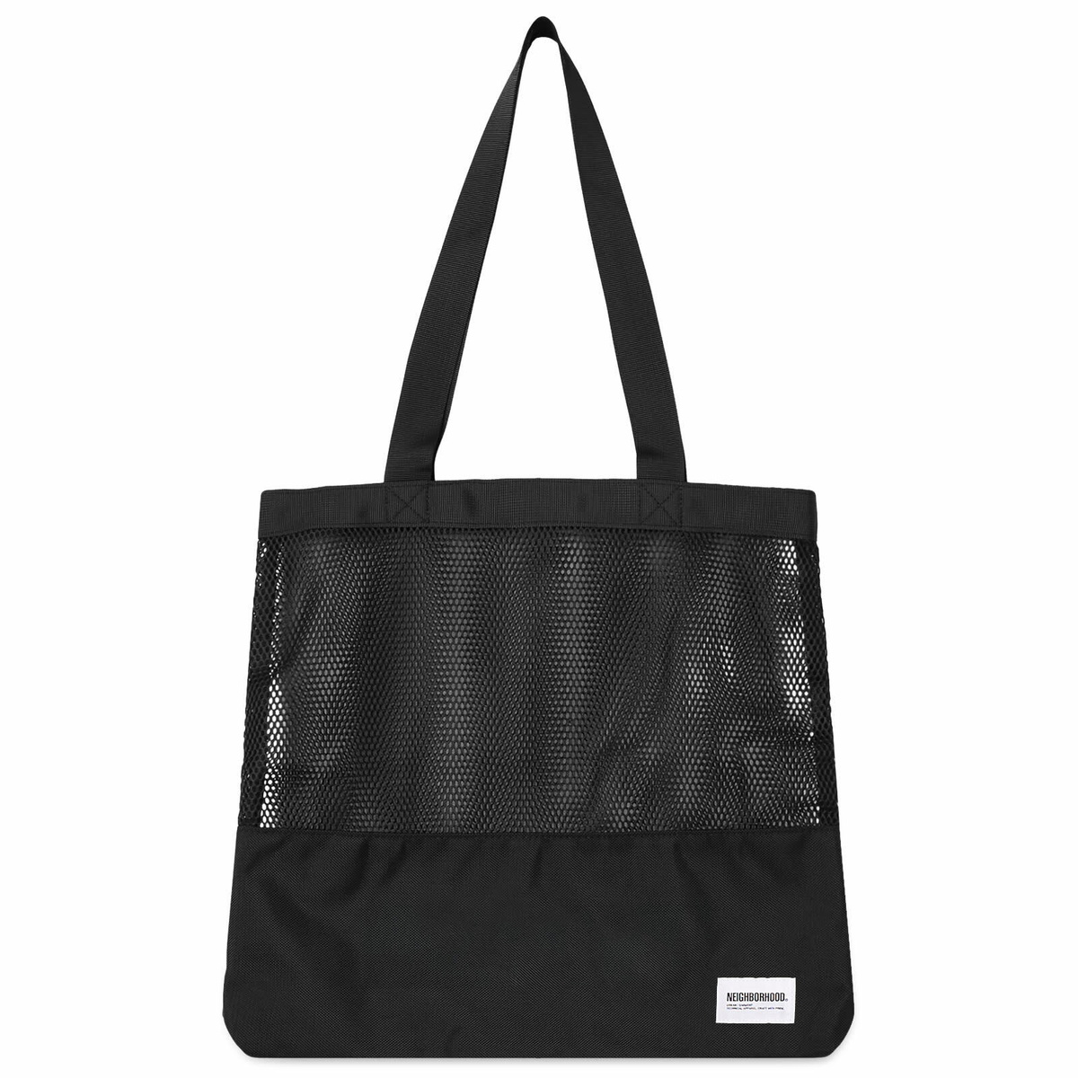 Neighborhood Men's Mesh Tote Bag in Black 