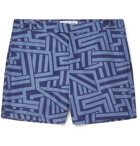 Frescobol Carioca - Modernist Bretton Short-Length Printed Swim Shorts - Blue