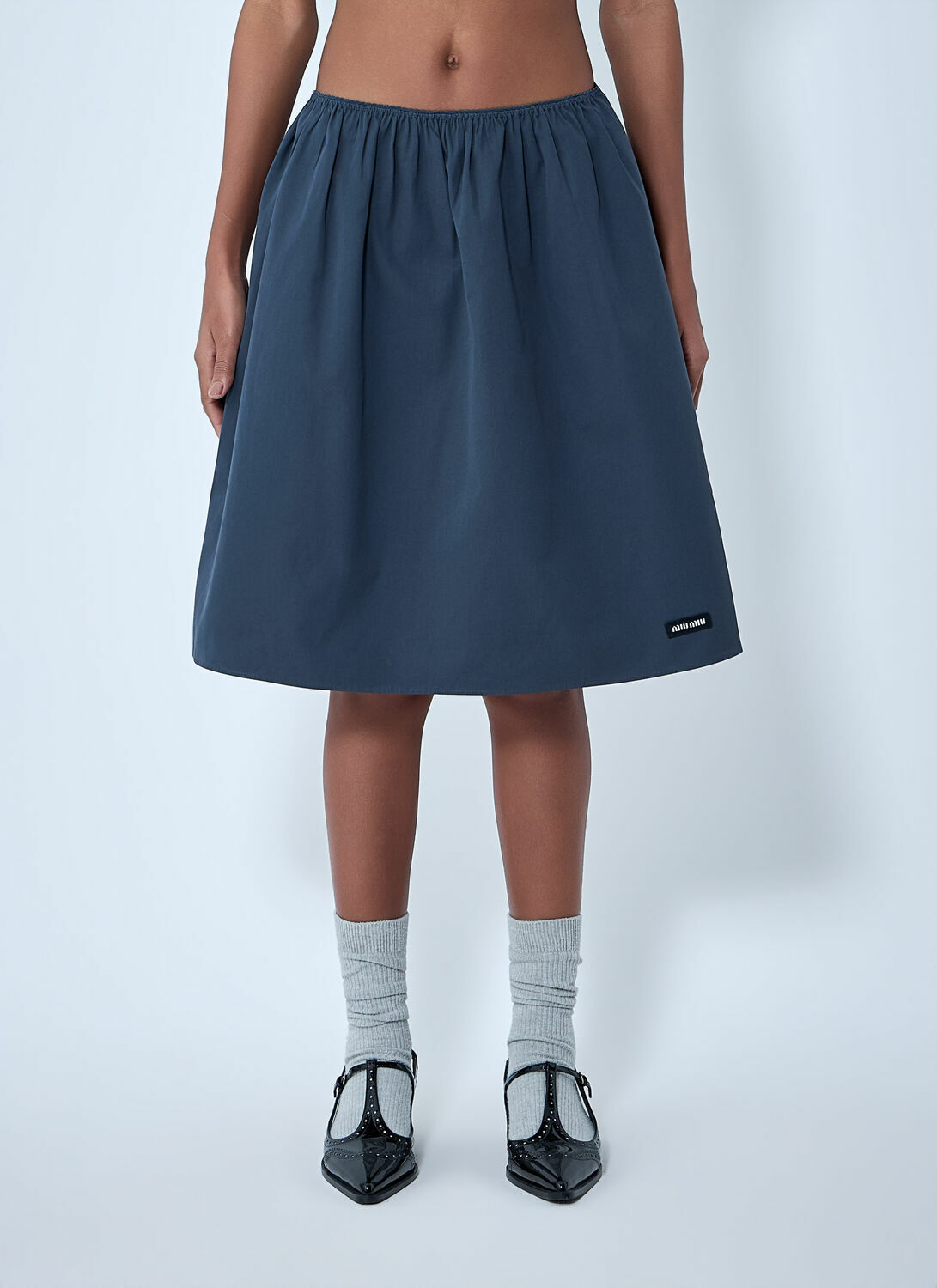 Miu Miu Elasticated Waist A-Line Skirt