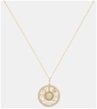 Sydney Evan Open Icon 14kt gold necklace with diamonds and opal
