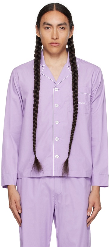 Photo: Sporty & Rich Purple Serif Shirt