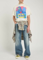 Saint Mxxxxxx X A Bathing Ape God Printed Cotton T-shirt White