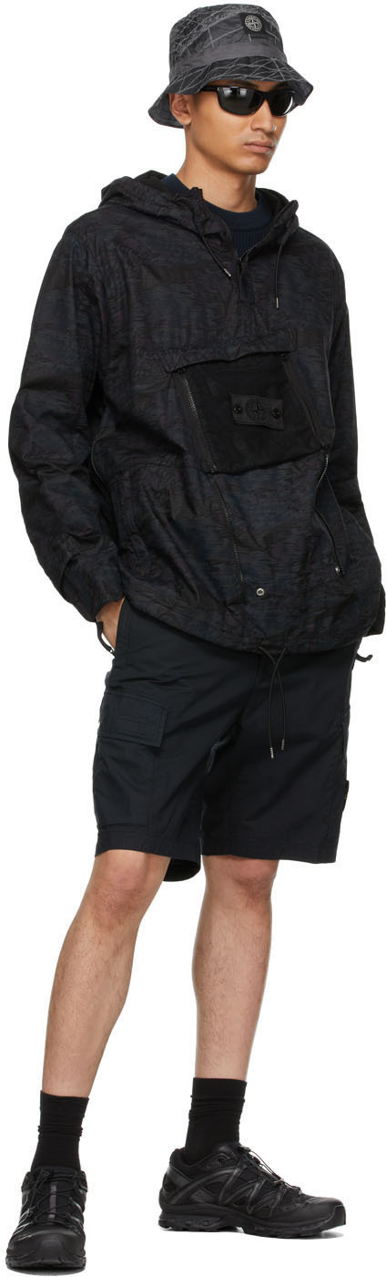 ジャケット・アウター STONE  SHADOW PROJECT ANORAK SHIRT Stone Island Shadow Project Black Cargo Anorak