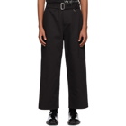 Alexander McQueen Black Wide Belted Cargo Pants