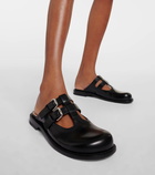 Loewe Campo leather Mary Jane mules