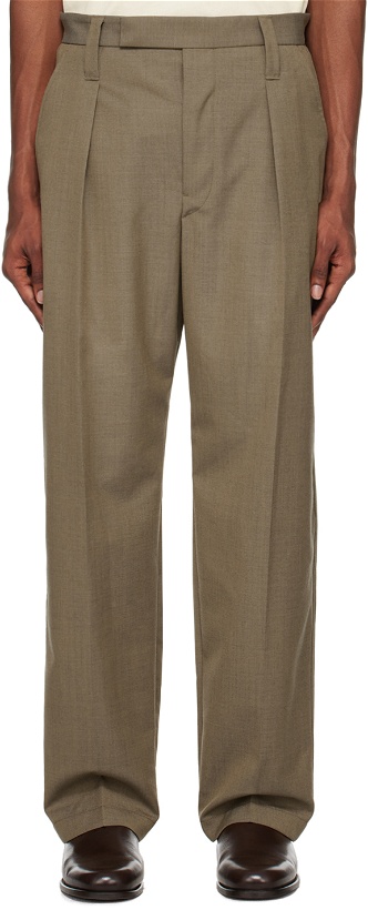 Photo: LEMAIRE Beige One Pleat Trousers