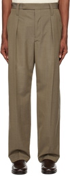 LEMAIRE Beige One Pleat Trousers