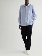 Nili Lotan - Finn Striped Cotton-Poplin Shirt - Blue