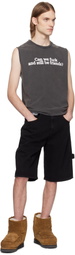 Carne Bollente SSENSE Exclusive Black Benefits With Friends Tank Top